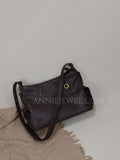 black Genuine Leather Hobo Bags For Women Cowhide Hobo Purse Best Leather Hobo Bags - Annie Jewel