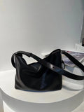 Women's Black Leather Hobo Tote Bag Black Hobo Shoulder Bag Hobo Bucket Bag 