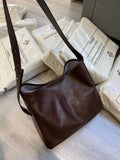 Women's Leather Hobo Shoulder Bag Brown Leather Hobo Purse Bucket Bag 