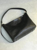 Women's Black Leather Hobo Tote Bag Black Hobo Shoulder Bag Hobo Bucket Bag 