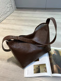 Women's Leather Hobo Shoulder Bag Brown Leather Hobo Purse Bucket Bag 