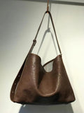 Women's brown Leather Hobo Tote Bag brown Hobo Shoulder Bag Hobo Bucket Bag 