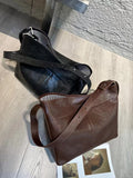 Women's Leather Hobo Shoulder Bag Brown Leather Hobo Purse Bucket Bag 