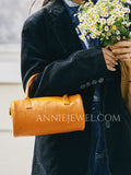 Tan Leather Mini Handbag
Small Genuine Leather Handbag
Leather Top Handle Shoulder Bag