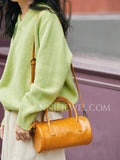 Tan Leather Mini Handbag
Small Genuine Leather Handbag
Leather Top Handle Shoulder Bag
