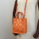 tan Leather Mini Tote Bag Mini Leather Tote Handbags Small Leather Tote Womens 