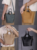 Small genuine leather tote purse