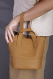 mini genuine leather tote bag