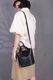 Small genuine leather tote purse