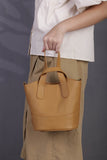 Small genuine leather tote purse