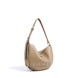 sand color Leather Shoulder Bag Genuine Leather Over The Shoulder Bag Womens 