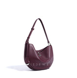 Burgundy Leather Shoulder Bag Genuine Leather Over The Shoulder Bag Womens 