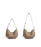 sand color  Leather Shoulder Bag Genuine Leather Over The Shoulder Bag Womens 