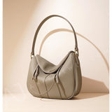 grey Slouchy Leather Hobo Bag Soft Leather Slouchy Hobo Bag Ladies Leather Hobo Bag 