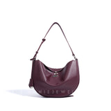 Burgundy Leather Shoulder Bag Genuine Leather Over The Shoulder Bag Womens 