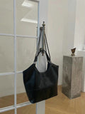 Womens Black Patent Leather Tote Bag Leather Over The Shoulder Purse 