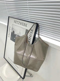 Womens Patent Leather Tote Bag Leather Over The Shoulder Purse 