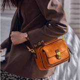 Women's Brown Leather Satchel Genuine Leather Satchel Crossbody Bag 