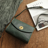 Women's Small Leather Satchel Purse green Leather Satchel Crossbody Bag 