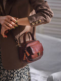 Women's Brown Leather Satchel Genuine Leather Satchel Crossbody Bag 