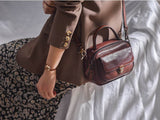 Women's Brown Leather Satchel Genuine Leather Satchel Crossbody Bag 