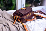 Women's Brown Leather Satchel Genuine Leather Satchel Crossbody Bag 