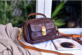 Women's Brown Leather Satchel Genuine Leather Satchel Crossbody Bag 