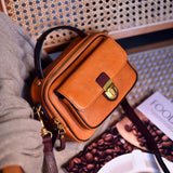 Women's Brown Leather Satchel Genuine Leather Satchel Crossbody Bag 