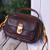 Women's Brown Leather Satchel Genuine Leather Satchel Crossbody Bag 