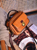 Women's Brown Leather Satchel Genuine Leather Satchel Crossbody Bag 