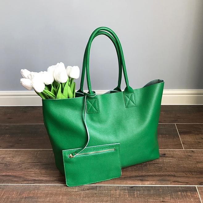 トートバッグ HEREU Woman Tote bags Green ECANAWBA25 GEEN Amazon.com: Green leather tote bag for women shoulder