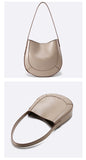 gray Leather Hobo Shoulder Bag Leather Shoulder Bag Hobo Purse Womens