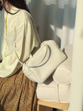 Women beige Shoulder Purse Genuine Leather Shoulder Bag With Zipper - Annie Jewel