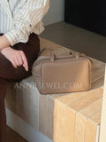 Women khaki Shoulder Purse Genuine Leather Shoulder Bag With Zipper - Annie Jewel