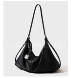 Black Leather Shoulder Tote Bag With Shoulder Strap Leather Shoulder Bag Tote Womens