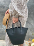 black Leather Tote Handbag Tote Bag black Leather Shoulder Tote Womens