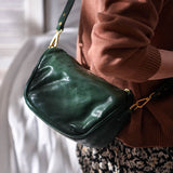 green Genuine Leather Sling Bags For Women Leather Sling Bags Women 