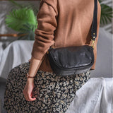 black Genuine Leather Sling Bags For Women Leather Sling Bags Women 