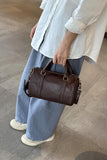 Genuine Leather Small Boston Bag Leather Crossbody Boston Bag Womens