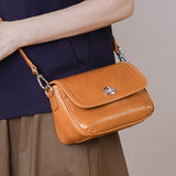 Tan Leather Small Satchel