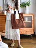 Women's Suede Leather Tote Bag Genuine Leather Suede Tote Bag 