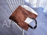 Women's Suede Leather Tote Bag Genuine Leather Suede Tote Bag 