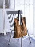 Women's Suede Leather Tote Bag Genuine Leather Suede Tote Bag 