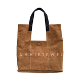 Women's Suede Leather Tote Bag Genuine Leather Suede Tote Bag 