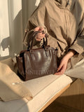 Genuine Leather Bags For Women Genuine Leather Tote brown Leather Crossbody Bag - Annie Jewel