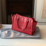 Genuine Leather Bags For Women Genuine Leather Tote Burgundy Leather Crossbody Bag - Annie Jewel