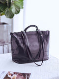 Full Grain Leather Tote Handbags Womens Black Leather Tote Bag