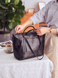 Women's Leather Tote Handbags Leather Tote With Compartments