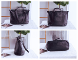 Full Grain Leather Tote Handbags Womens Black Leather Tote Bag