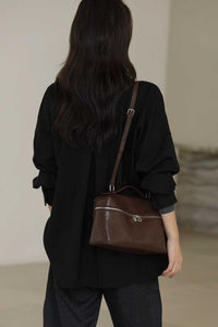 Women's Vanity Purse Leather Crossbody Bag Leather Vanity Bag Purse 